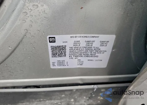 2025 Chevrolet Trailblazer Activ z USA, uszkodzony, nr VIN KL79MSSL1SB160343